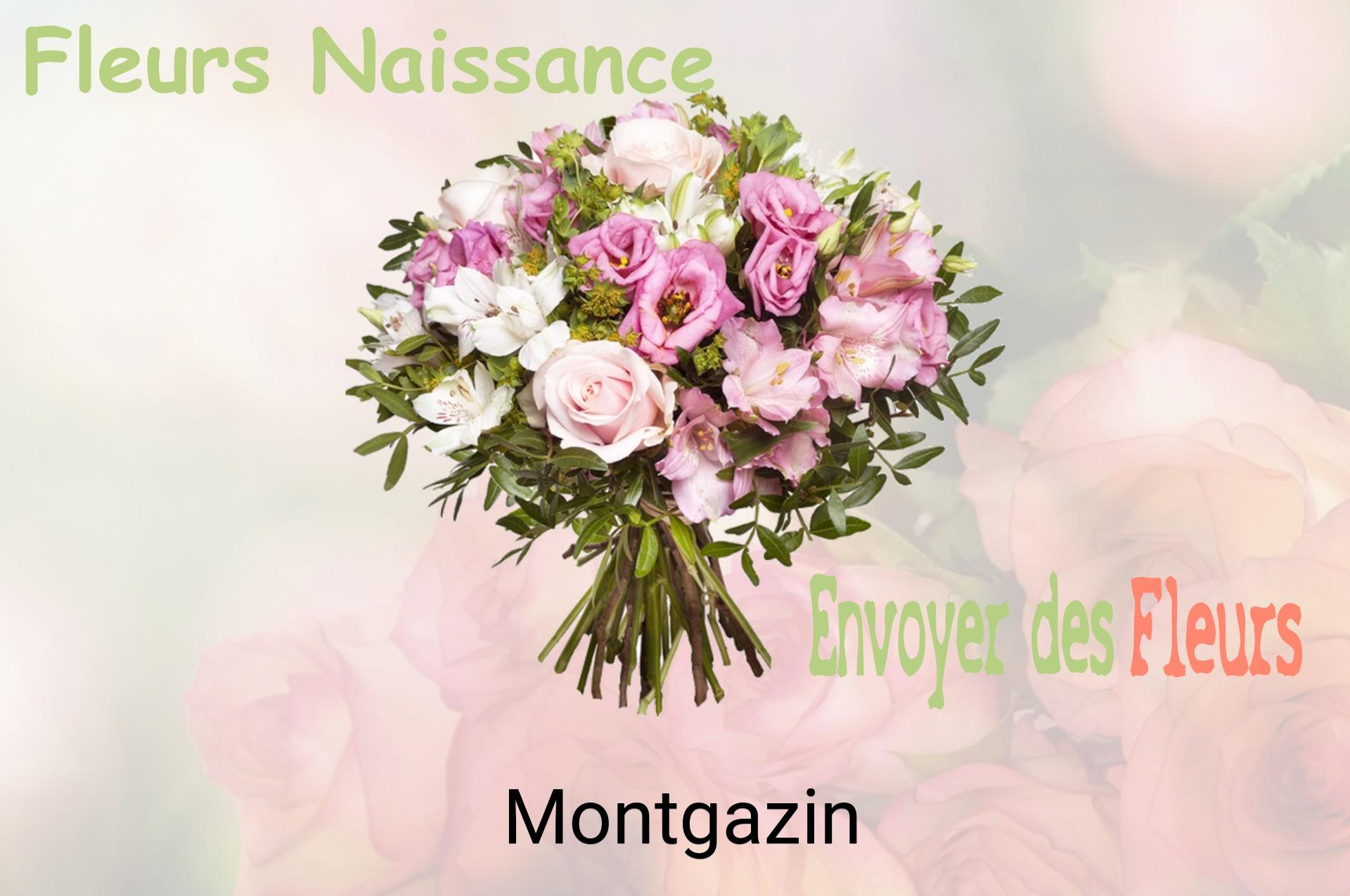 Bouquet de fleurs de naissance livré à Montgazin