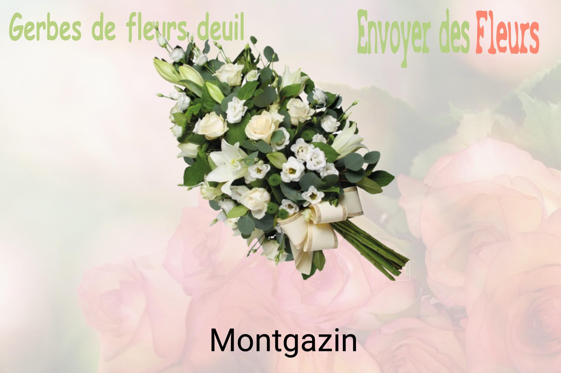 Gerbe de fleurs de deuil livrée à Montgazin